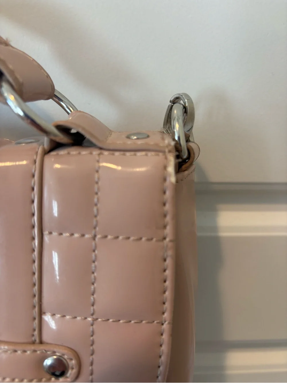 Pretty in Pink Patent Crossbody Purse by Poppie Jones